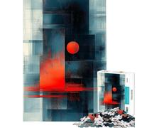 Puzzle pour Adolescents de 1000 pièces Motif géométrique Abstrait Puzzle Anti-Stress pour Adultes Cadeau décoratif Mural pour Amis et Famille (Taille 50x75cm)
