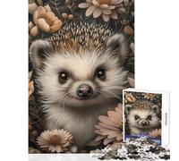 Puzzle pour Adolescents de 1000 pièces Motif hérisson Mignon et fantaisiste à Assembler soi-même Un pour se détendre et se divertir Un défi Stimulant à relever Dimensions 38x26cm