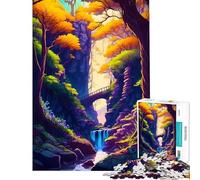 Puzzle pour Adolescents de 1000 pièces Motif Jungle Magique Art Mural Difficile et Stimulant Jeu Familial pour Les 14 Ans et Plus (38x52cm)