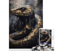 Puzzle pour Adolescents de 1000 pièces Motif Serpent et créatures surnaturelles Décoration Murale Amusante et éducative avec Poster et fiche de Questions Assortis Dimensions 50x75cm