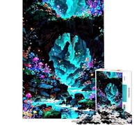 Puzzle pour Adolescents de 1000 pièces Paysage de Grotte enchantée et Lumineuse Puzzle pour Adultes Jeu Manuel Cadeau pour Femmes idéal pour Toute la Famille (Taille 38x52cm)