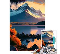 Puzzle pour Adolescents de 1000 pièces Paysages alpins et Lacs Un défi Stimulant à relever Jeu éducatif Familial pour Les 14 Ans et Plus (50x75cm)