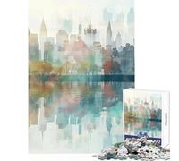Puzzle pour Adolescents de 1000 pièces Reflets de New York Jeu Anti-Stress Cadeau d'anniversaire Jeu éducatif Collection d'artistes Beaux-Arts Format 38x26cm