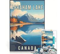 Puzzle pour Adolescents de 1000 pièces représentant Le lac Abraham au Canada, Jeux éducatifs, améliore la mémoire, Cadeau d'anniversaire, 50x75cm