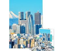 Puzzle pour Adolescents de 1000 pièces représentant Le Mont Fuji enneigé à Tokyo Jeu de réflexion et de logique pour Adultes pour Les Amis et la Famille (50x75cm)