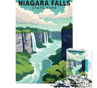 Puzzle pour Adolescents de 1000 pièces représentant Le Parc d'État des Chutes du Niagara idéal pour Un Jeu éducatif Un Cadeau d'anniversaire ou des activités familiales (Taille 38x52cm)