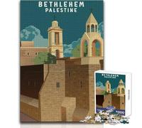 Puzzle pour Adolescents de 1000 pièces représentant l'église de Bethléem en Palestine Jeu au Design Magnifique, idéal comme Cadeau d'anniversaire Dimensions : 38x52cm