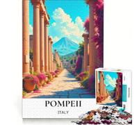 Puzzle pour Adolescents de 1000 pièces représentant Les Incroyables ruines de Pompéi Un Jeu Amusant et Pratique idéal comme Cadeau ou Jouet 38x26cm