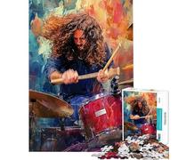 Puzzle pour Adolescents de 1000 pièces représentant Un Batteur en Action Jeu de réflexion pour Adultes Analyse et logique pour Les Amis et la Famille (Dimensions 50x75cm)