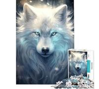 Puzzle pour Adolescents de 1000 pièces représentant Un Loup majestueux idéal pour Les Jeux éducatifs Les Cadeaux et Les activités familiales (Taille 75x50cm)