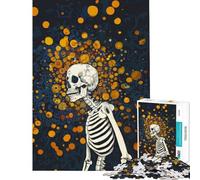 Puzzle pour Adolescents de 1000 pièces représentant Un Squelette Attendant Entre Deux Mondes idéal pour Une décoration Murale d'anniversaire ou de Noël Jeu éducatif pour Les 14 Ans et Plus (38x26cm)