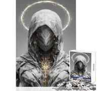 Puzzle pour Adolescents de 1000 pièces représentant Une Figurine à Capuche cristalline avec auréole Jeu de Construction Facile idéal pour se détendre et relever Le défi Dimensions 38x26cm