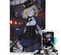 Puzzle pour Adolescents de 1000 pièces représentant Une Fille d'anime Souriante dans Une Gare Jouet Anti-Stress Niveau de difficulté Difficile idéal pour la décoration de Bureau 38x52cm