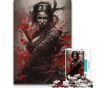 Puzzle pour Adolescents de 1000 pièces : Samouraï et Geisha Dangereux - Un défi Stimulant - Cadeau d'anniversaire pour Les 14 Ans et Plus - Jeu de Puzzle - 38x26cm