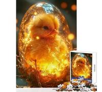 Puzzle pour adolescents de 1000 pièces sur le thème de la renaissance d'un œuf de poussin un jeu éducatif idéal pour les anniversaires Comprend une affiche et une fiche de questions-réponses assorties
