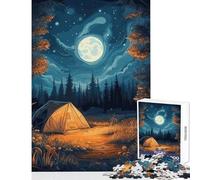 Puzzle pour Adolescents de 1000 pièces sur Le thème du Camping et des Nuits Blanches Un Jeu à Monter soi-même idéal pour se détendre et relever Le défi Dimensions 38x26cm