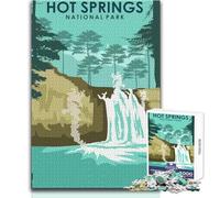 Puzzle pour Adolescents de 1000 pièces sur Le thème du Parc National des Sources thermales Jeu éducatif Familial pour améliorer la mémoire, pour Un Père Noël Secret, Format 38x52cm.