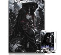 Puzzle pour Adolescents de 1000 pièces, thème Anime : Fille en Uniforme Militaire Casse-tête, Jeu Familial, activité, idée Cadeau Dimensions : 50x75cm