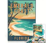 Puzzle pour Adolescents de 1000 pièces, thème Côte d'Émeraude en Floride, Jeu Impossible, Anti-Stress intéressant, idéal comme Cadeau 50x75cm