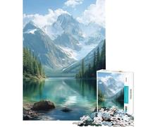 Puzzle pour Adolescents de 1000 pièces thème Montagne et Lac sérénité défi à relever Jeu éducatif Familial pour Les 14 Ans et Plus (38x52cm)