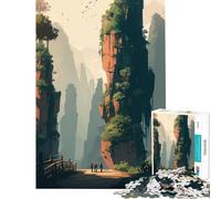 Puzzle pour Adolescents de 1000 pièces thème Parc Zhangjiajie Jeu éducatif Cadeau activité familiale (75x50cm)