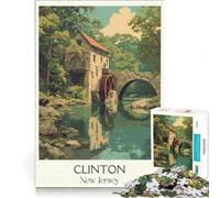 Puzzle pour Adolescents de 1000 pièces, thème Voyage dans Le New Jersey, Jeu Pratique, Difficile et Stimulant, 38x52cm