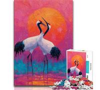 Puzzle pour Adolescents Deux grues 1 000 pièces Jouets éducatifs et éducatifs pour la Famille pour renforcer l'amour Entre Couples (50x75cm)