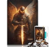 Puzzle pour Adolescents Dix Chevaliers Anges médiévaux 1000 pièces pour Adultes et Adolescents, Jeu Familial Anti-Stress, défi Difficile, Cadeaux du Père Noël Secret 50x75cm