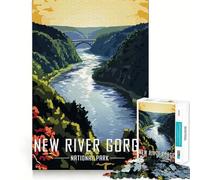 Puzzle pour Adolescents du Parc National de New River Gorge, 1000 pièces, Rappel, Stimulation, détente, découpe Nette, liste de souhaits du Père Noël (50x75cm)