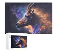 Puzzle pour Adolescents Fantasy Ram with Celestial Background Puzzle Adulte Anti-Stress, Cadeau d'anniversaire, Cadeaux, 1000 PCS