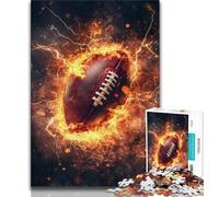 Puzzle pour Adolescents Flammes Rugby 1 000 pièces Jouets éducatifs et éducatifs pour la Famille pour renforcer l'amour Entre Couples (50x75cm)