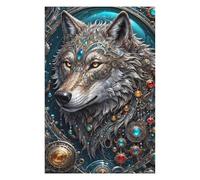 Puzzle pour Adolescents Galactic Overlord Wolf Puzzle pour Adultes Jeux Amusants Améliore La Mémoire Activités Amusantes À La Maison, 75x50cm/1000pcs
