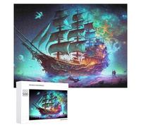 Puzzle pour Adolescents Ghost Ship in Mystic Waters Puzzle Adulte Anti-Stress, Cadeau d'anniversaire, Cadeaux, 500 PCS