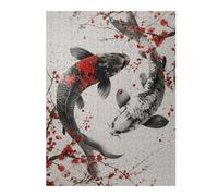 Puzzle pour Adolescents Koi Fish Balance Cherry Blossoms Puzzle pour Adultes Jeux Amusants Améliore La Mémoire Activités Amusantes À La Maison, 52x38cm/1000pcs