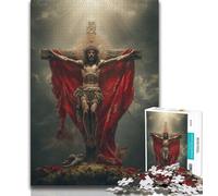 Puzzle pour Adolescents La Croix de Jésus 1000 pièces pour Adolescents et Adultes Anti-Stress défi Difficile renforce l'amour Entre Couples (50x75cm)