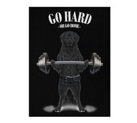 Puzzle pour Adolescents Labrador Dog Weightlifting Puzzle pour Adultes Jeux Amusants Améliore La Mémoire Activités Amusantes À La Maison, 52x38cm/1000pcs