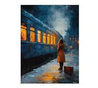 Puzzle pour Adolescents Last Train - A Pause Before The Goodbye Puzzle, Jouet, Décoration Murale, Analyse Et Logique, Activités Ludiques À La Maison, 52x38cm/1000pcs