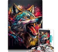 Puzzle pour Adolescents Le Loup Pirate Puzzles pour Adultes 1000 pièces Jouets éducatifs et éducatifs pour la Famille renforce l'amour Entre Couples (50x75cm)
