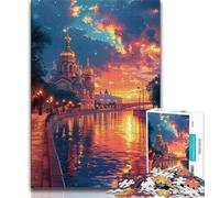 Puzzle pour Adolescents Le Taj Mahal coloré 1 000 pièces idéal comme Cadeau pour Adultes Jeu éducatif Collection d'artistes Beaux-Arts (26x38cm)