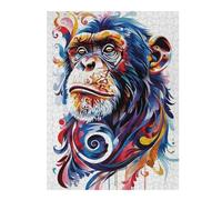 Puzzle pour Adolescents Monkey Colorful Pop Art Puzzle, Jouet, Décoration Murale, Analyse Et Logique, Activités Ludiques À La Maison, 52x38cm/1000pcs