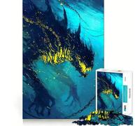 Puzzle pour Adolescents Monstre Marin dans Les Profondeurs Bleues, 1000 pièces, Casse-tête Relaxant et ludique, (50x75cm)
