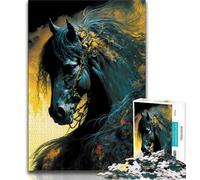 Puzzle pour Adolescents Mythologie Cheval 1000 pièces Puzzle pour Adolescents et Adultes Anti-Stress défi Difficile renforce l'amour Entre Couples (50x75cm)