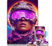 Puzzle pour Adolescents Néon Guerriers Puzzles 1000 pièces pour Adultes Cadeaux Jouets Jeux éducatifs Soulagement du Stress Améliorer l'amour Entre Les Couples 38x26cm