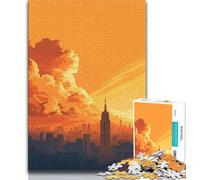 Puzzle pour Adolescents New York Cityscape 1000 pièces Puzzles pour Adultes Cadeaux pour Les 14 Ans et Plus Jeu Impossible Meilleur Cadeau pour Adultes et Adolescents 26x38cm