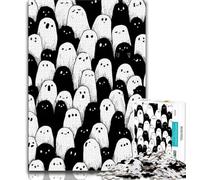 Puzzle pour Adolescents, Noir et Blanc, Morts-Vivants, 1 000 pièces, avec pièces de Formes aléatoires entièrement emboîtables, pour Les Adolescents de 14 Ans et Plus, 75x50cm