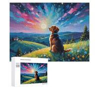 Puzzle pour Adolescents Painted Dog Dreamscape Puzzle Adulte Anti-Stress, Cadeau d'anniversaire, Cadeaux, 500 PCS