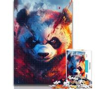 Puzzle pour Adolescents, Panda Flamme, Puzzles pour Adultes, 1000 pièces, Jouets éducatifs et éducatifs, Jeux familiaux, renforce l'amour Entre Couples, 26x38cm