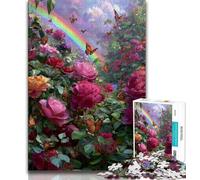 Puzzle pour Adolescents, Peinture de Fleurs Sauvages, Puzzles 1000 pièces pour Adultes, Cadeaux, Jouets, Jeux éducatifs, soulagement du Stress, renforcement de l'amour Entre Couples, 75x50cm