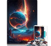 Puzzle pour Adolescents Planète de Lave Cosmos 1 000 pièces pour Adultes et Adolescents Ce Jouet éducatif est Un pour Toute la Famille (38x26cm)