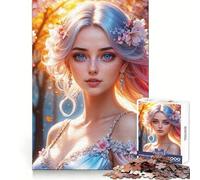 Puzzle pour Adolescents Princesse du Printemps 1000 pièces Développe la réflexion Plaisir Occasionnel Bords Nets Cadeau de Noël (50x75cm)